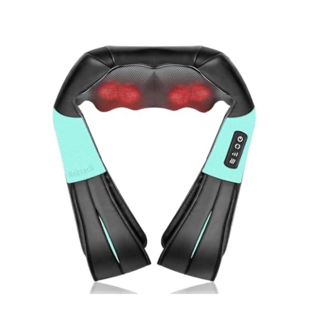 Nekteck Shiatsu Neck and Back Massager with Soothing Heat, Electric Deep Tiss...